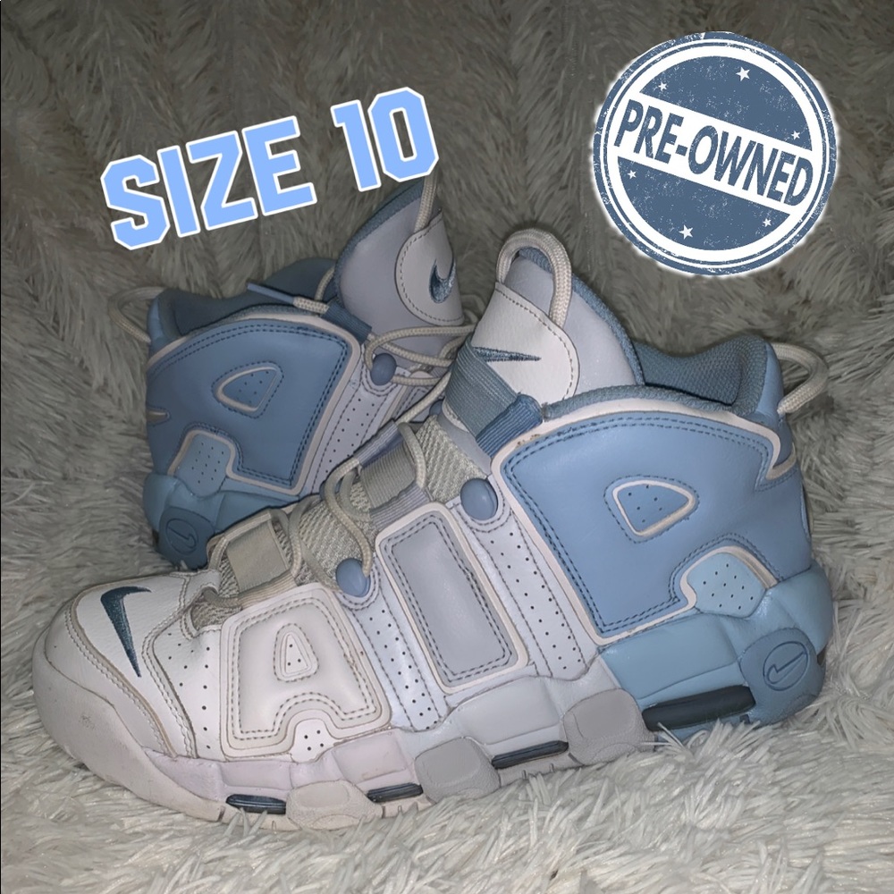 VNDS Nike Air More Uptempo Psychic Blue Sky 2021 Size 10 DJ5159 400 PRE-OWNED